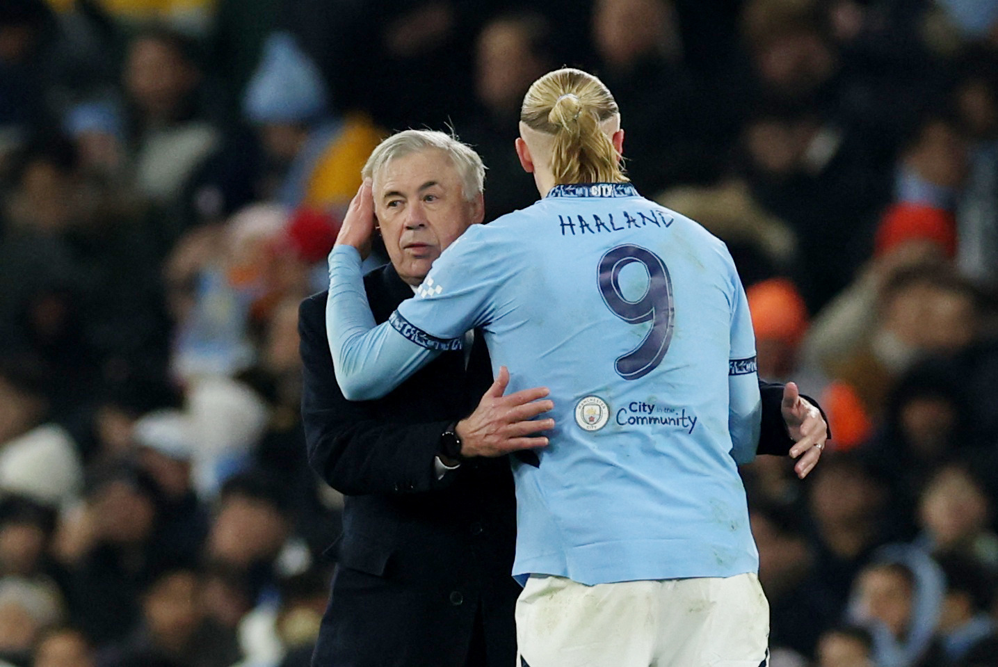 Carlo Ancelotti enlace Erling Haaland